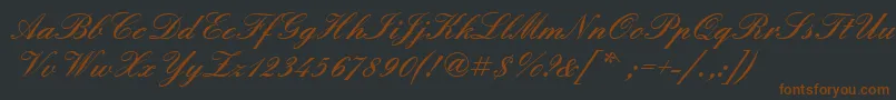 Englischeschtdembol Font – Brown Fonts on Black Background