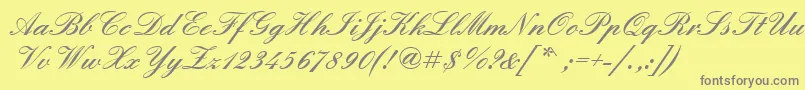 Englischeschtdembol Font – Gray Fonts on Yellow Background