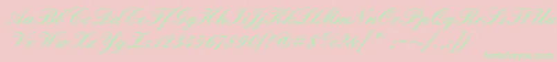 Englischeschtdembol Font – Green Fonts on Pink Background