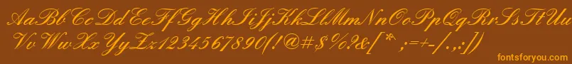 Englischeschtdembol Font – Orange Fonts on Brown Background