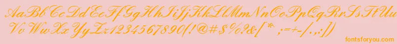 Englischeschtdembol Font – Orange Fonts on Pink Background