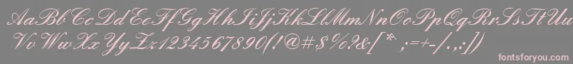 Englischeschtdembol Font – Pink Fonts on Gray Background