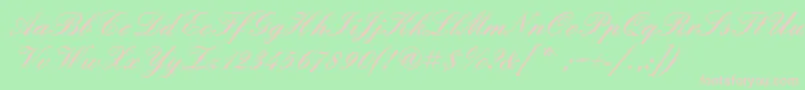 Englischeschtdembol Font – Pink Fonts on Green Background