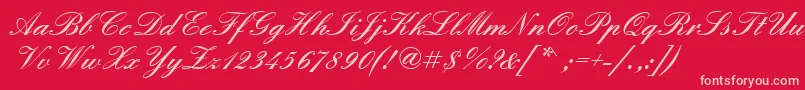 Englischeschtdembol Font – Pink Fonts on Red Background