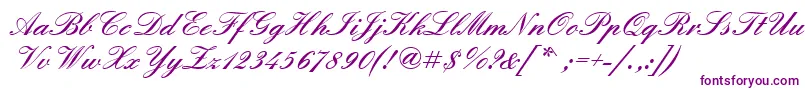 Englischeschtdembol Font – Purple Fonts on White Background