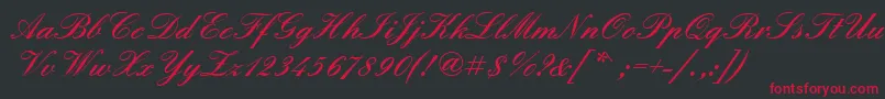Englischeschtdembol Font – Red Fonts on Black Background