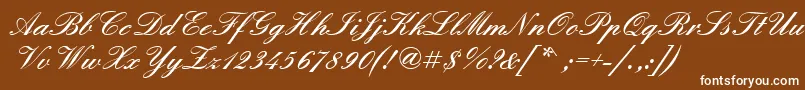 Englischeschtdembol Font – White Fonts on Brown Background