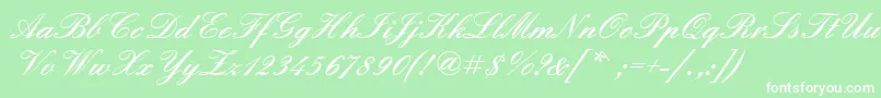 Englischeschtdembol Font – White Fonts on Green Background