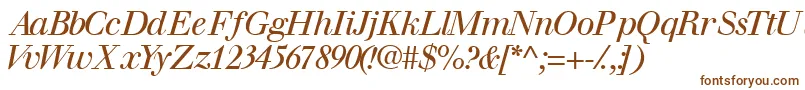 WalbaumsskItalic Font – Brown Fonts on White Background