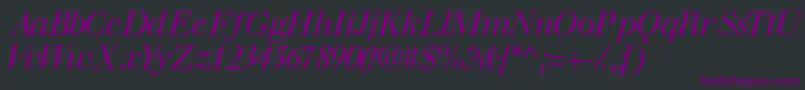 WalbaumsskItalic Font – Purple Fonts on Black Background