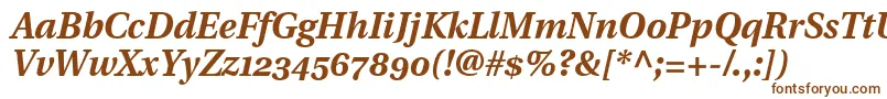 UtopiaBoldItalicWithOldstyleFigures Font – Brown Fonts on White Background