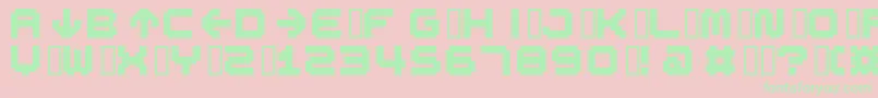 Spdr02 ffy Font – Green Fonts on Pink Background