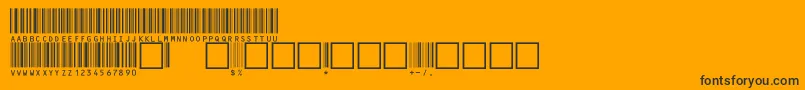 Czcionka V100022 – czarne czcionki na pomarańczowym tle