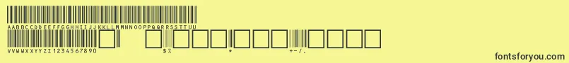 V100022 Font – Black Fonts on Yellow Background