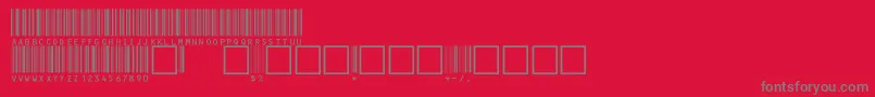フォントV100022 – 赤い背景に灰色の文字