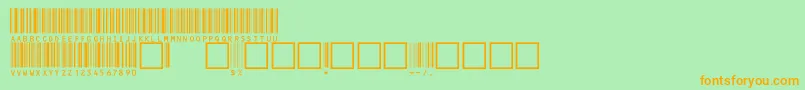 V100022 Font – Orange Fonts on Green Background