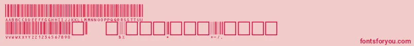 V100022 Font – Red Fonts on Pink Background