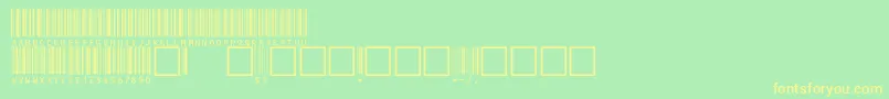 V100022 Font – Yellow Fonts on Green Background