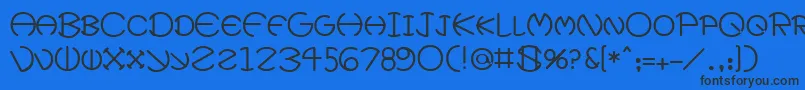 XeviusMedium Font – Black Fonts on Blue Background