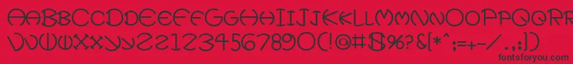 XeviusMedium Font – Black Fonts on Red Background