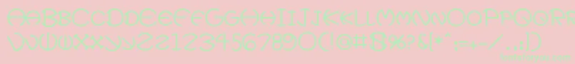 XeviusMedium Font – Green Fonts on Pink Background