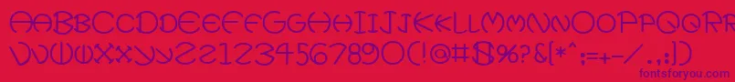 XeviusMedium Font – Purple Fonts on Red Background
