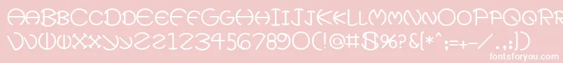 XeviusMedium Font – White Fonts on Pink Background