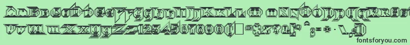 Morbidfx-Schriftart – Schwarze Schriften auf grünem Hintergrund