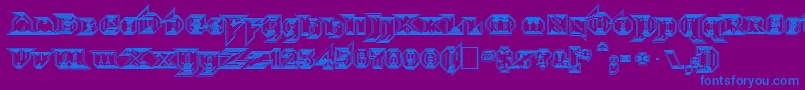 Morbidfx Font – Blue Fonts on Purple Background