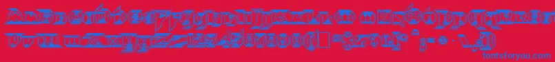 Morbidfx Font – Blue Fonts on Red Background