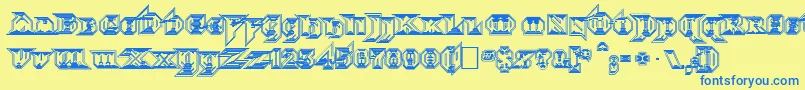 Шрифт Morbidfx – синие шрифты на жёлтом фоне