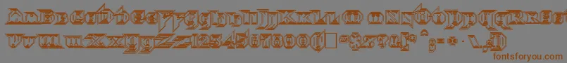 Fonte Morbidfx – fontes marrons em um fundo cinza