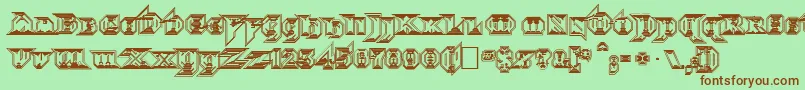 Fonte Morbidfx – fontes marrons em um fundo verde