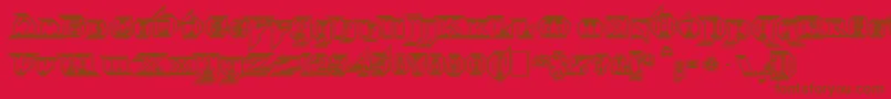 Morbidfx Font – Brown Fonts on Red Background