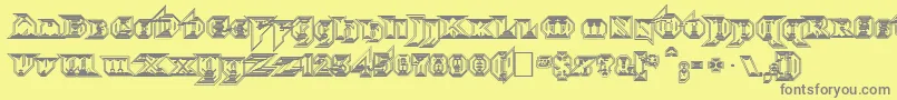 fuente Morbidfx – Fuentes Grises Sobre Fondo Amarillo