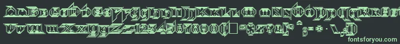 Morbidfx-Schriftart – Grüne Schriften auf schwarzem Hintergrund