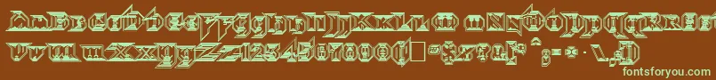 Morbidfx Font – Green Fonts on Brown Background