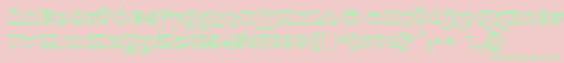 Morbidfx-Schriftart – Grüne Schriften auf rosa Hintergrund