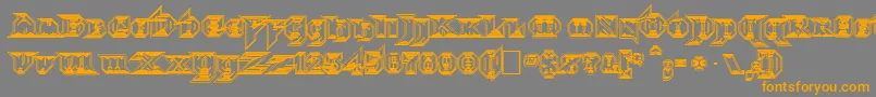 Fonte Morbidfx – fontes laranjas em um fundo cinza