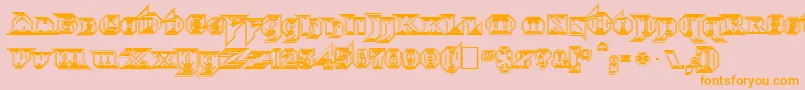 Morbidfx-Schriftart – Orangefarbene Schriften auf rosa Hintergrund
