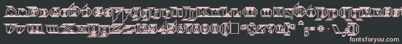 Morbidfx-Schriftart – Rosa Schriften auf schwarzem Hintergrund