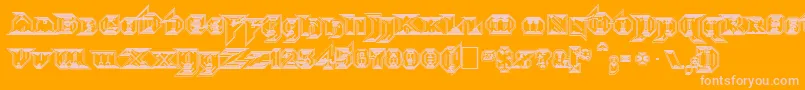 フォントMorbidfx – オレンジの背景にピンクのフォント