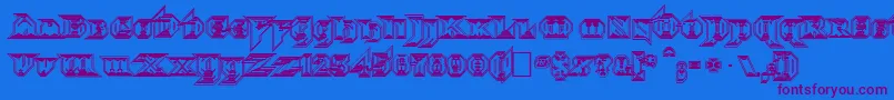 フォントMorbidfx – 紫色のフォント、青い背景