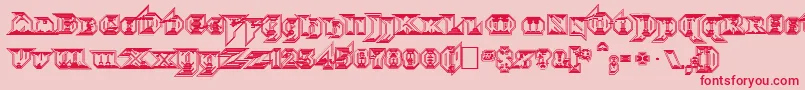 Morbidfx Font – Red Fonts on Pink Background