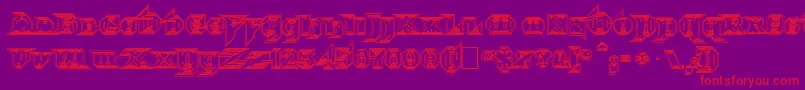 Шрифт Morbidfx – красные шрифты на фиолетовом фоне