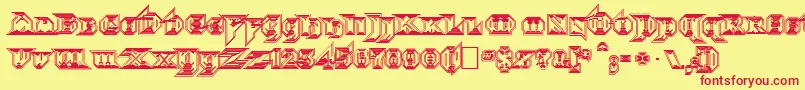 Morbidfx Font – Red Fonts on Yellow Background