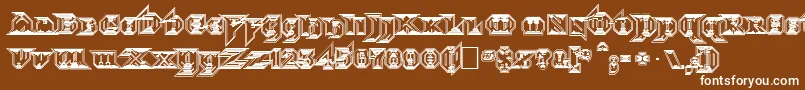 Шрифт Morbidfx – белые шрифты на коричневом фоне