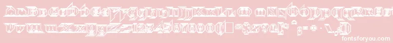Morbidfx-Schriftart – Weiße Schriften auf rosa Hintergrund