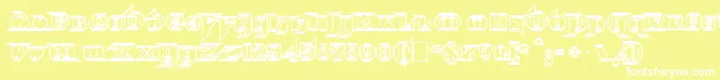 Fonte Morbidfx – fontes brancas em um fundo amarelo