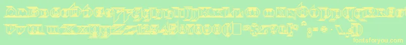 fuente Morbidfx – Fuentes Amarillas Sobre Fondo Verde